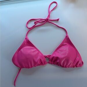 Pink Triangle Bikini Top
